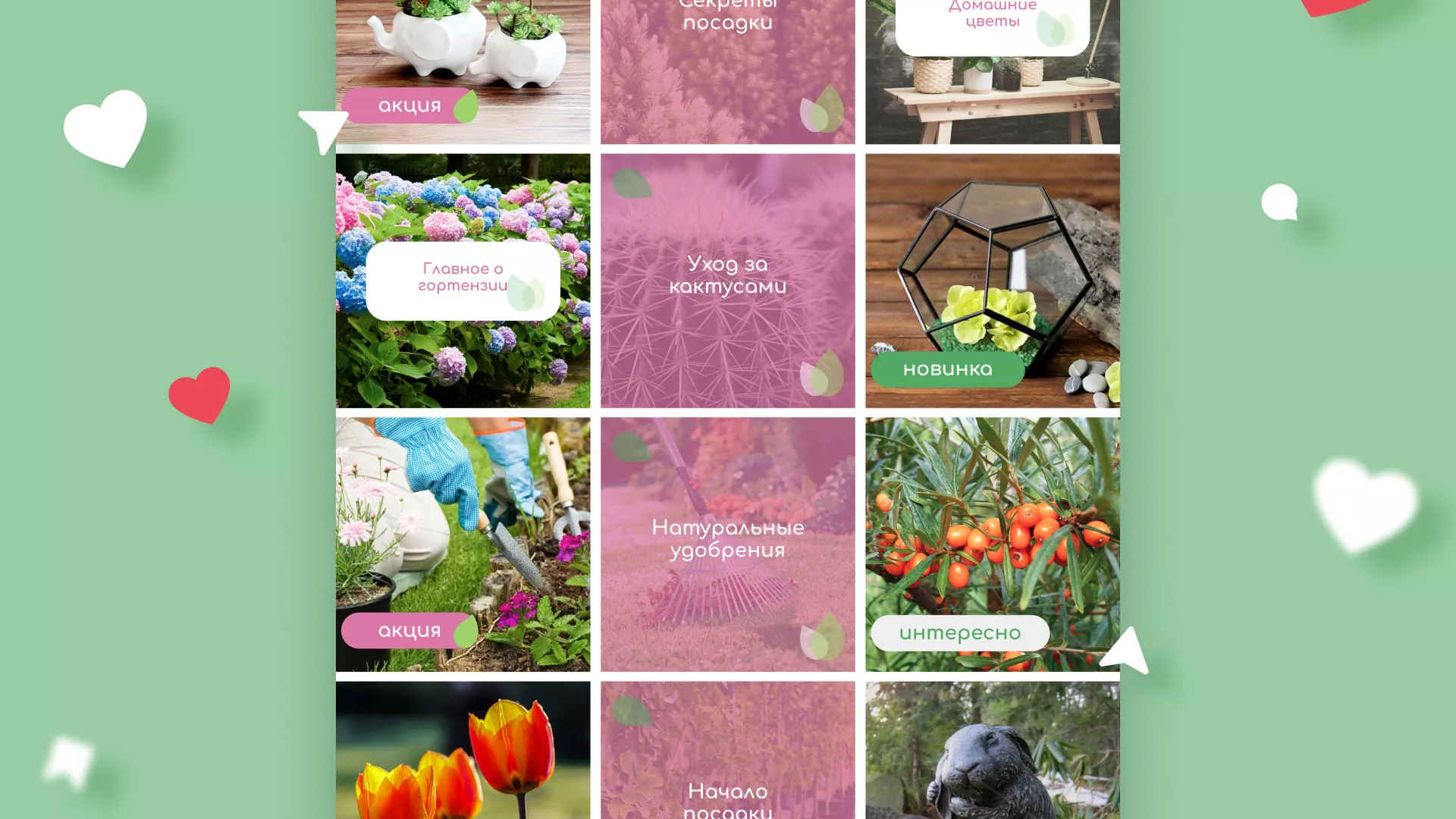 Разработка оформления профиля Instagram для магазина «Floraint» в Заинске