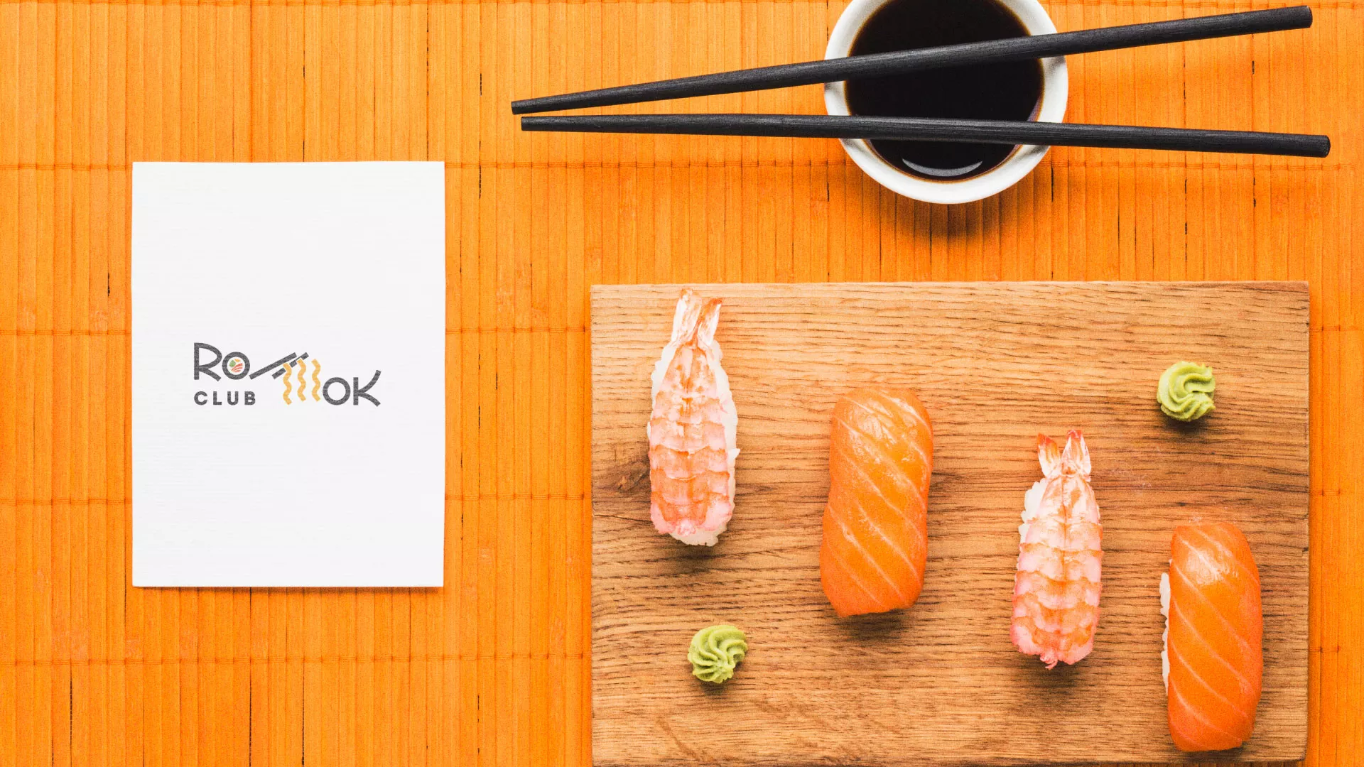 Создание логотипа суши-бара «Roll Wok Club» в Заинске